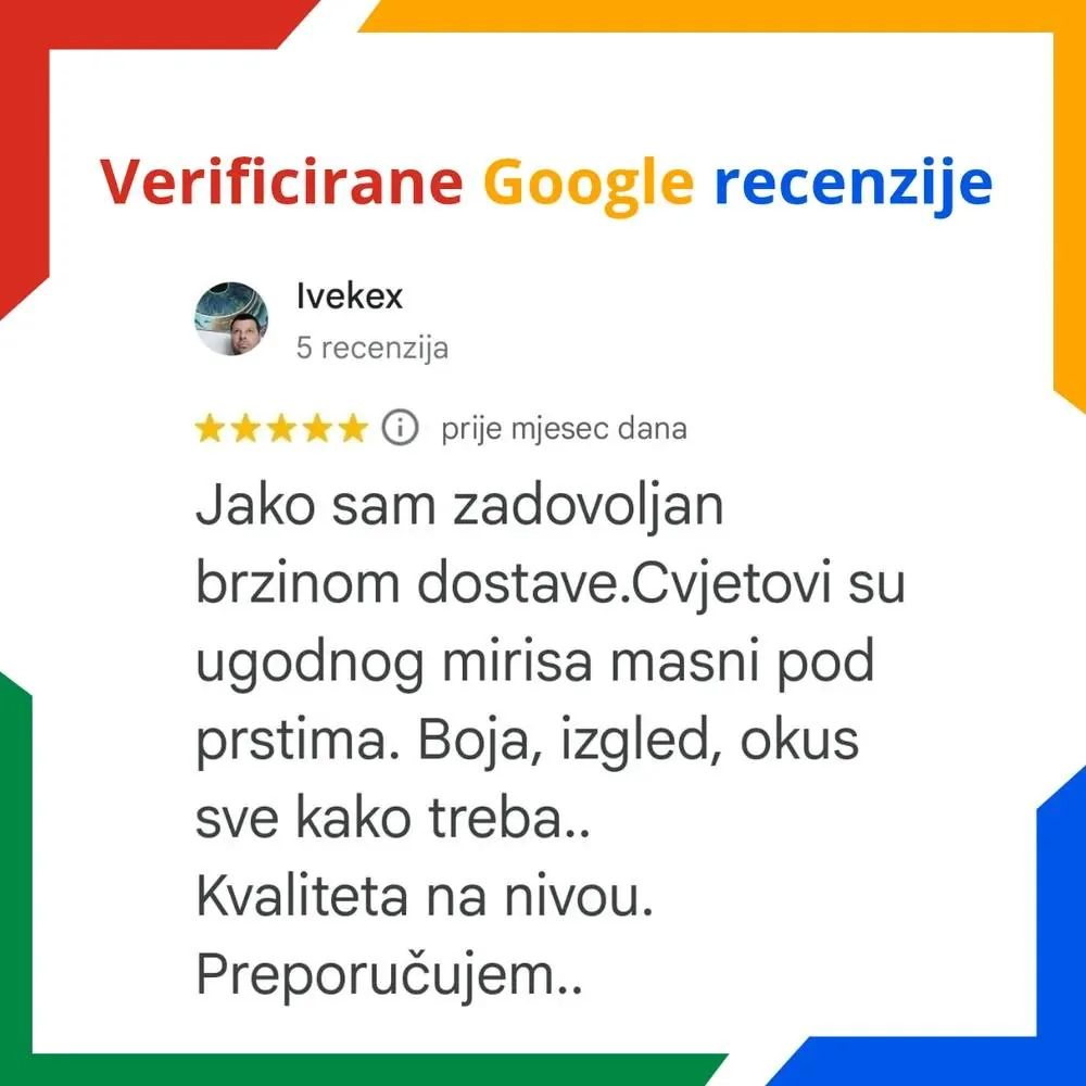 Verificirana Google recenzija za CannaVis petica cvijet konoplje 5g - brza dostava, cvjetovi ugodnog mirisa masni pod prstima, boja izgled okus sve kako treba, kvaliteta na nivou